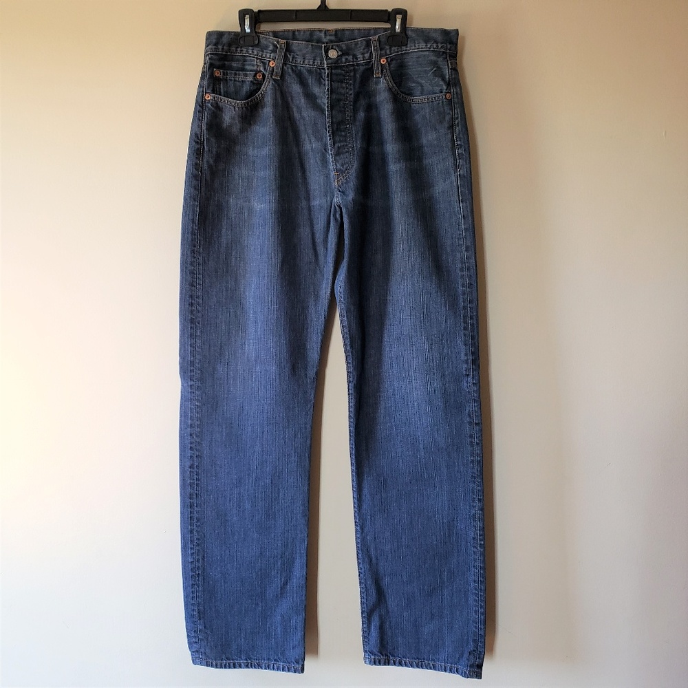 LEVI'S Strauss 501 Blue Jeans Medium Wash 36x36